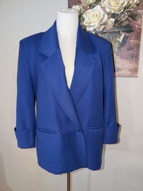 Tailored Women's Cobalt Blue/Purple Blazer Jacket